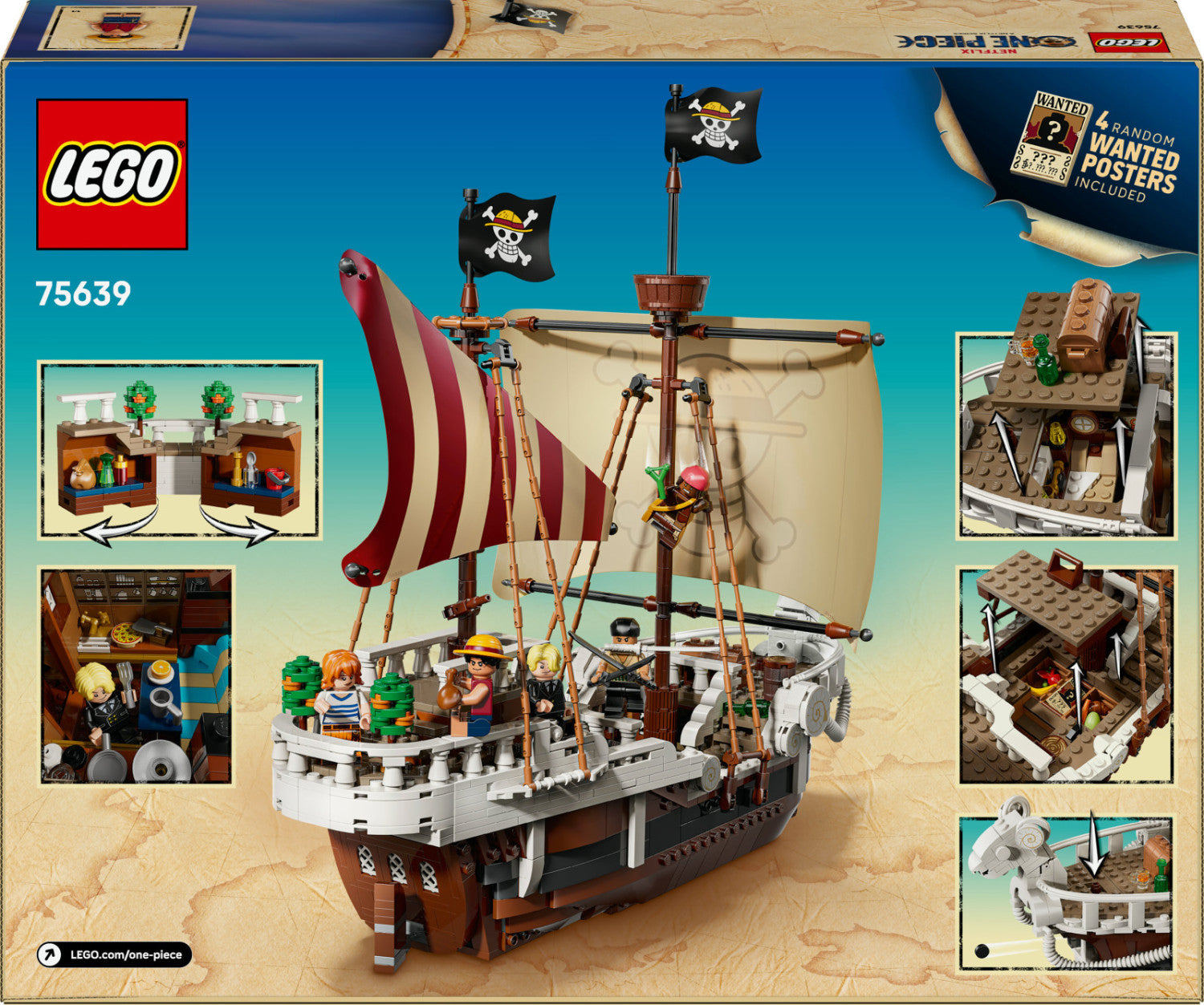 LEGO One Piece 75639 Going Merry Nave Pirata Set Costruzioni 1376 Pezzi 10 Anni