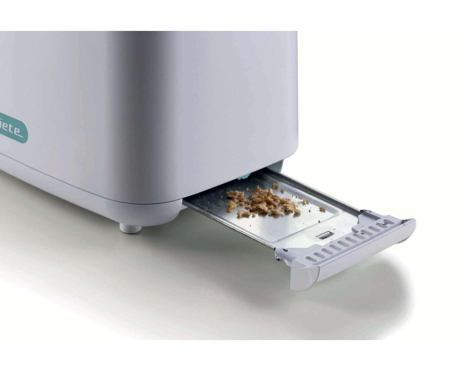 Ariete 157 Tostapane Breakfast 760W 2 Fette di Pane Pinze Acciaio Inox 7 Livelli Bianco