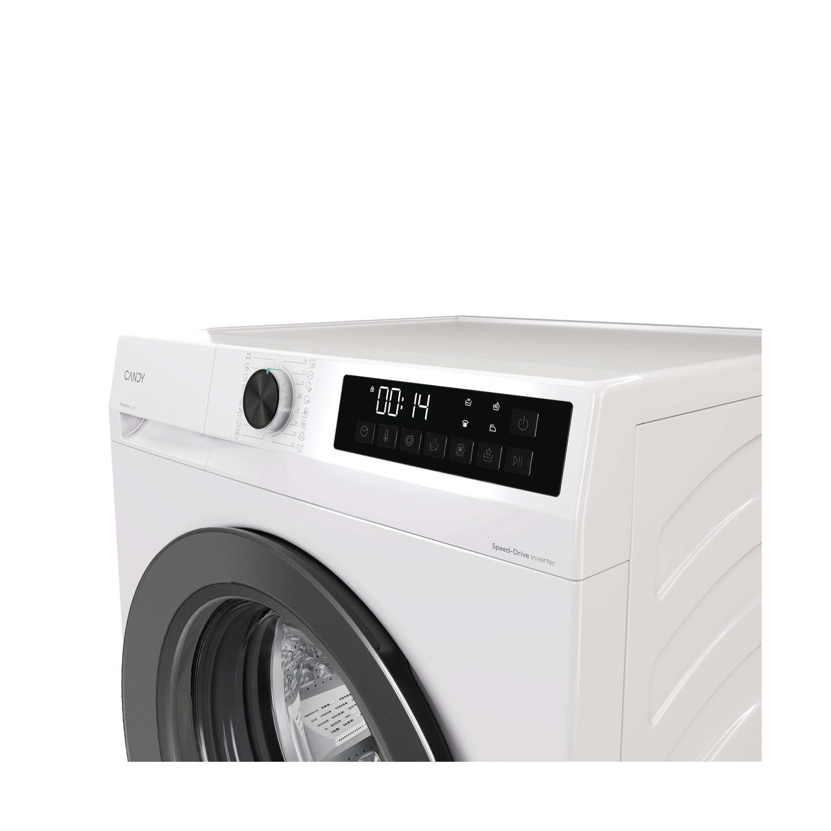 Candy ProWash 300, Lavatrice Carica Frontale 9 KG, 20 più efficente della classe A, 1400 giri, Bianco, Inverter, Fresh Vapor, 8 Cicli Rapidi, GD 49G8-S
