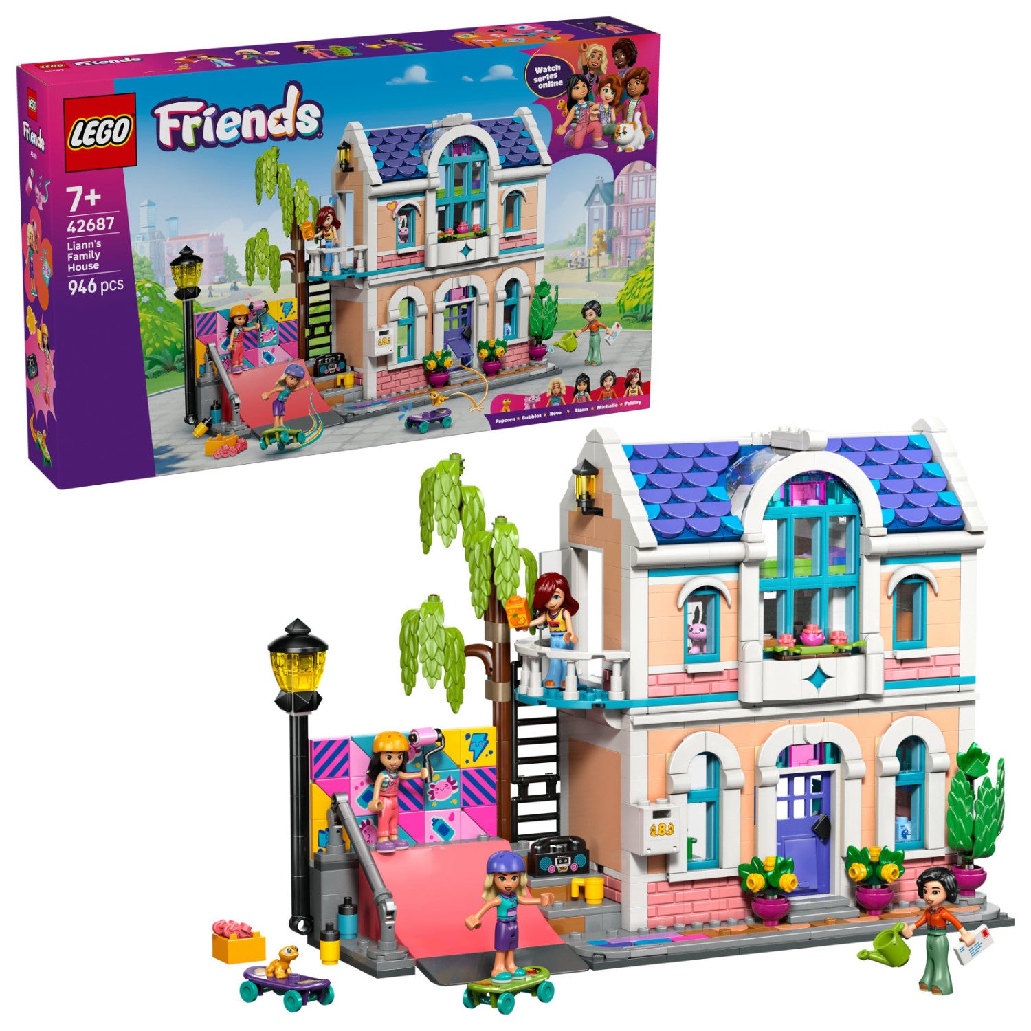 LEGO Friends Casa della Famiglia di Liann 42687 Set da Costruzione 946 Pezzi per Bambini dai 7 Anni