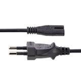 StarTech.com Cavo di Alimentazione CA da 2m, Spina EuroPlug a C7, 2.5A-250V, 18AWG, Cavo Elettrico di Ricambio con spina italiana per Notebook / Stampanti/Monitor/Laptop, Cavo alimentazione bipolare