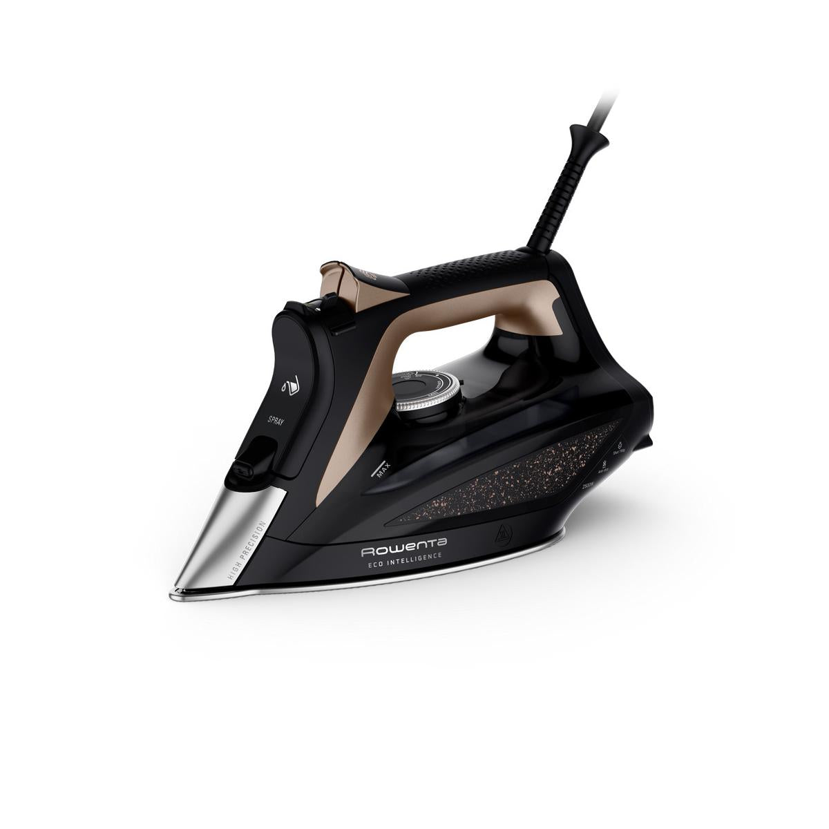 Rowenta DW6341D1 ferro da stiro Ferro a vapore Piastra Microsteam 400 HD 3De 2500 W Nero, Marrone
