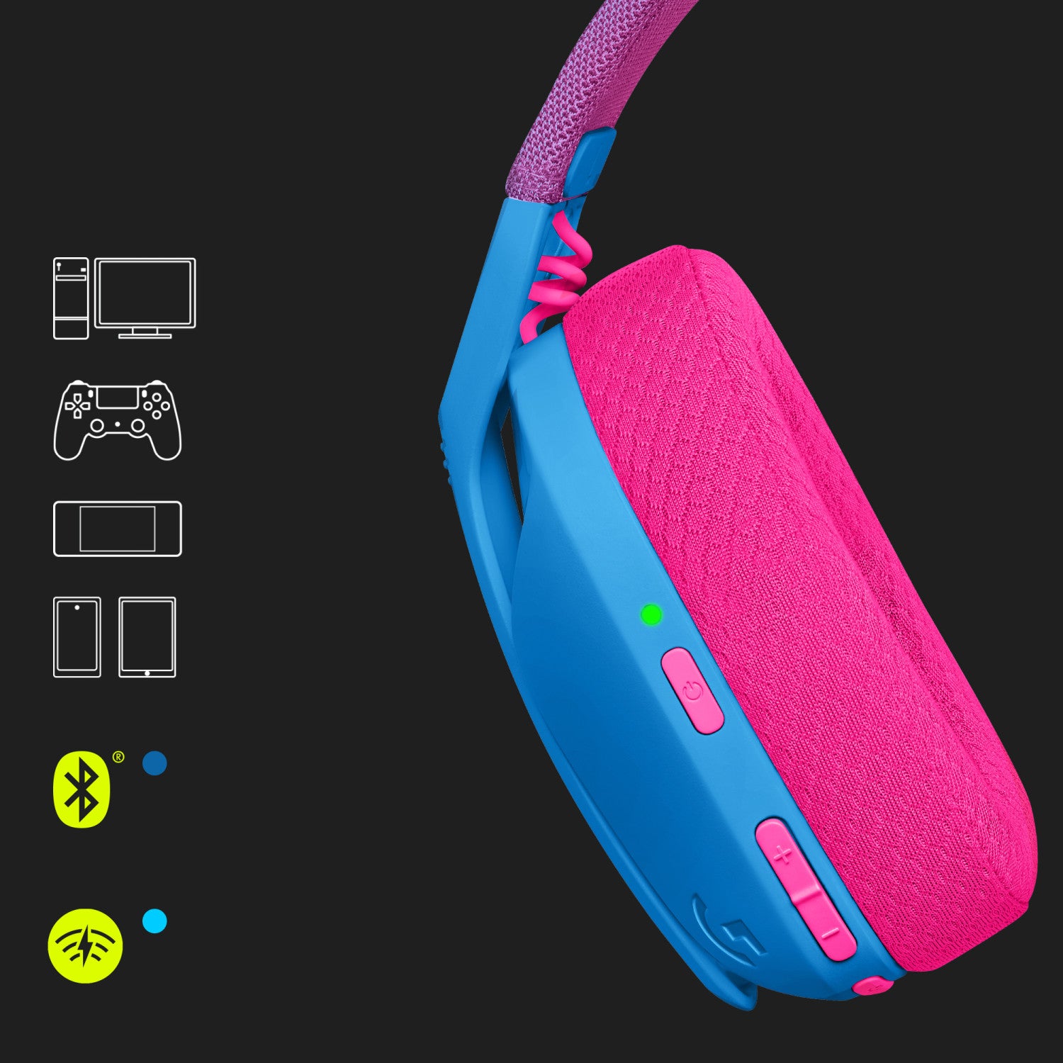 Logitech G Logitech G435 LIGHTSPEED Cuffie Gaming Wireless Bluetooth per PC PS4 PS5 Smartphone Blu