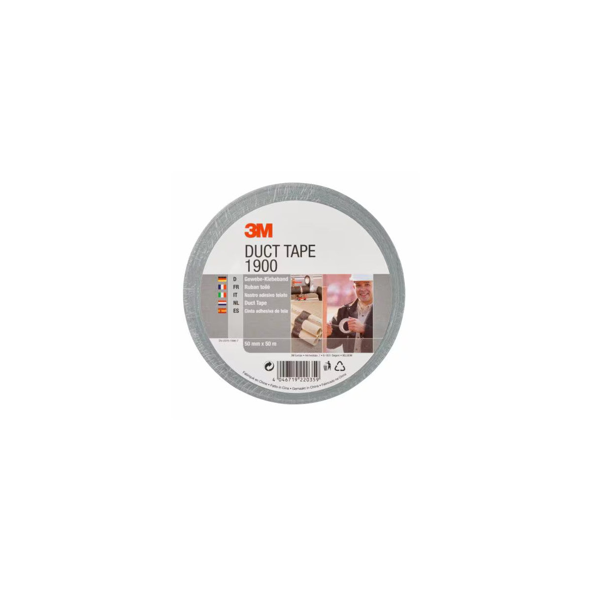 3M 1900S50 50 m Gomma sintetica Argento