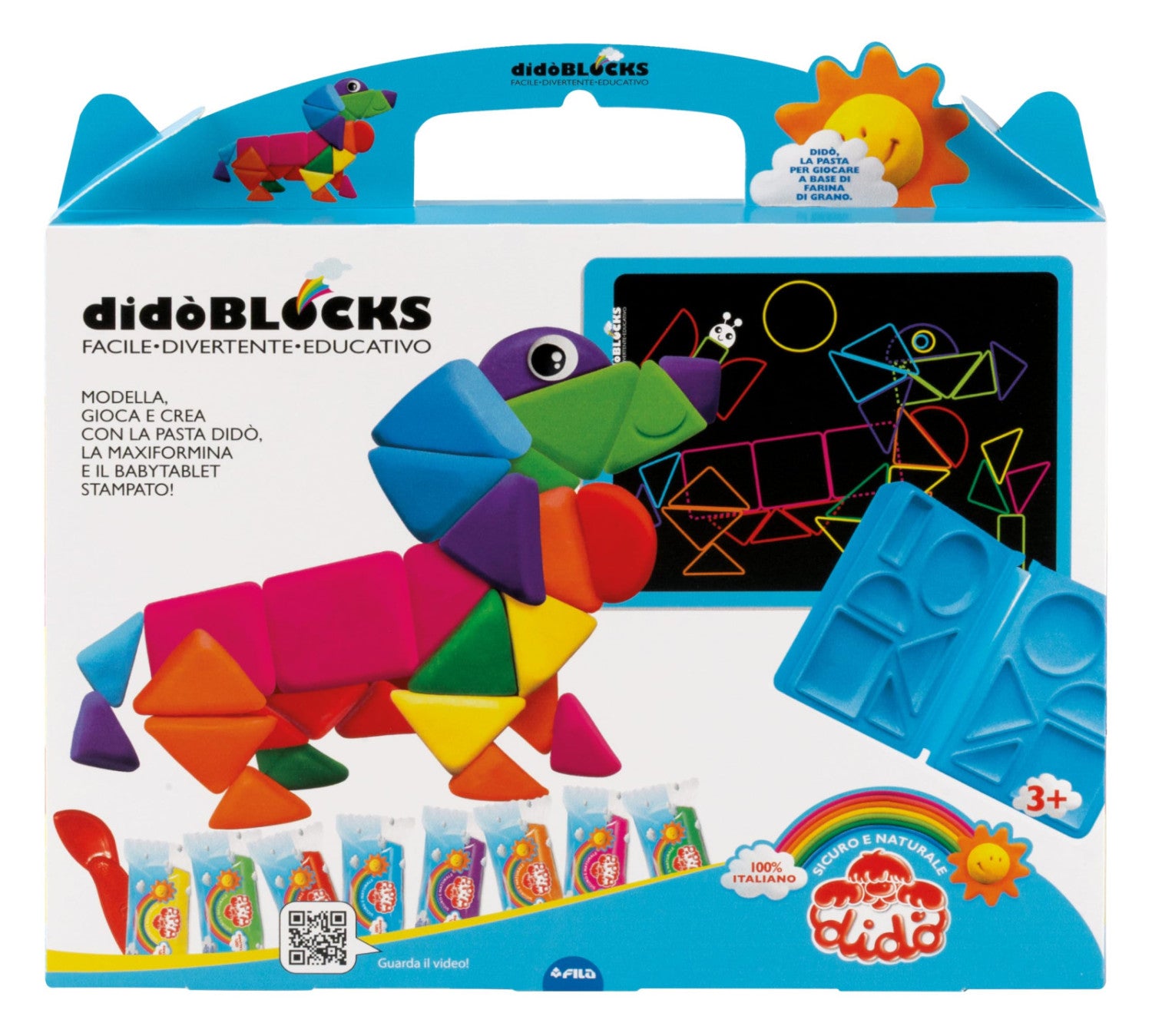 Didò Blocks Bassotto Set Pasta Modellabile 400 G Con Pad Sagome