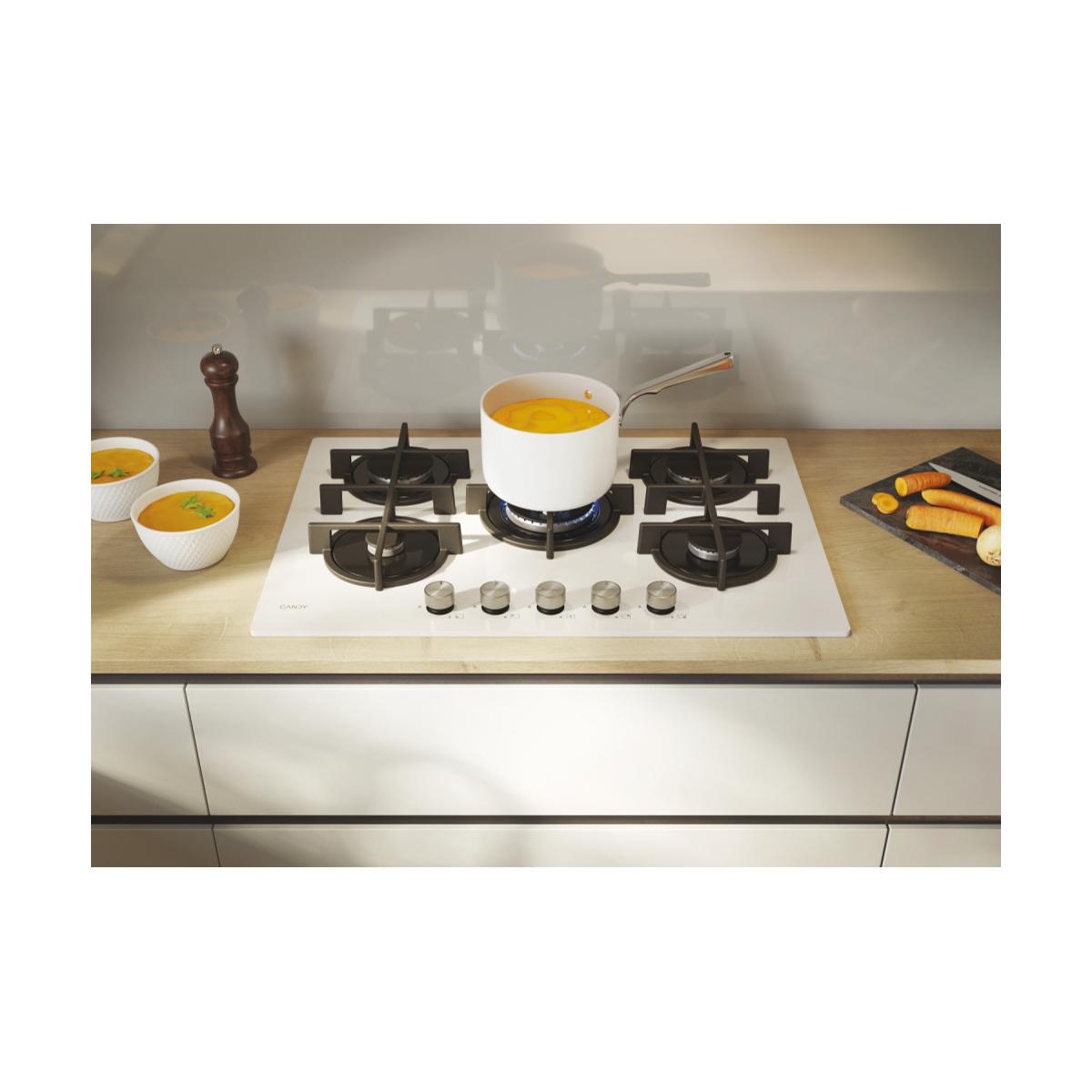 Candy Moderna CVG74WTW Bianco Da incasso 74.5 cm Gas 5 Fornelli