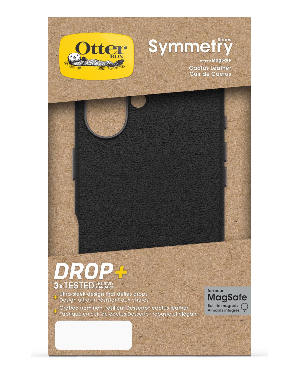 OtterBox Symmetry Series Cactus Leather per MagSafe per iPhone 16 Noir Ash