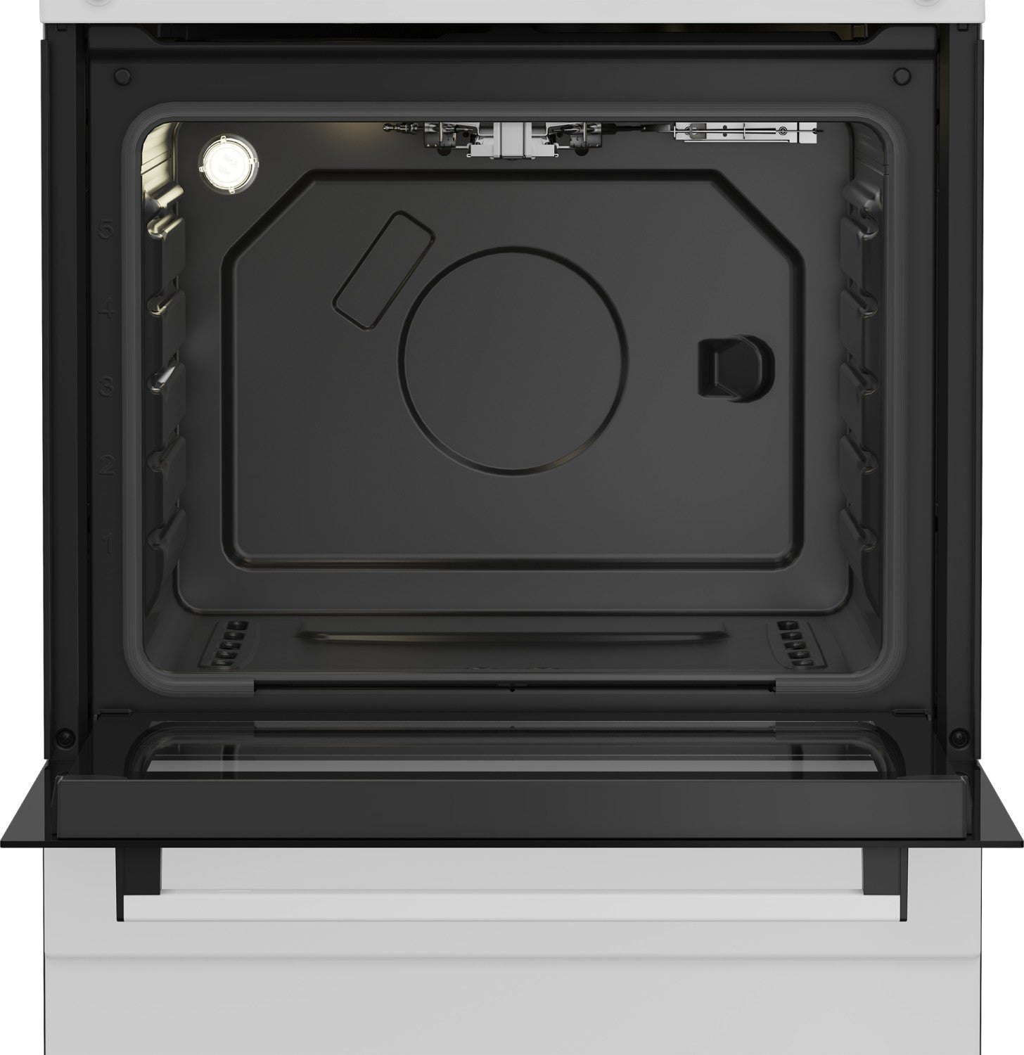 Beko Cucina Forno a Gas,coperchio in metallo, ventilazione tangenziale, Classe A, Bianco