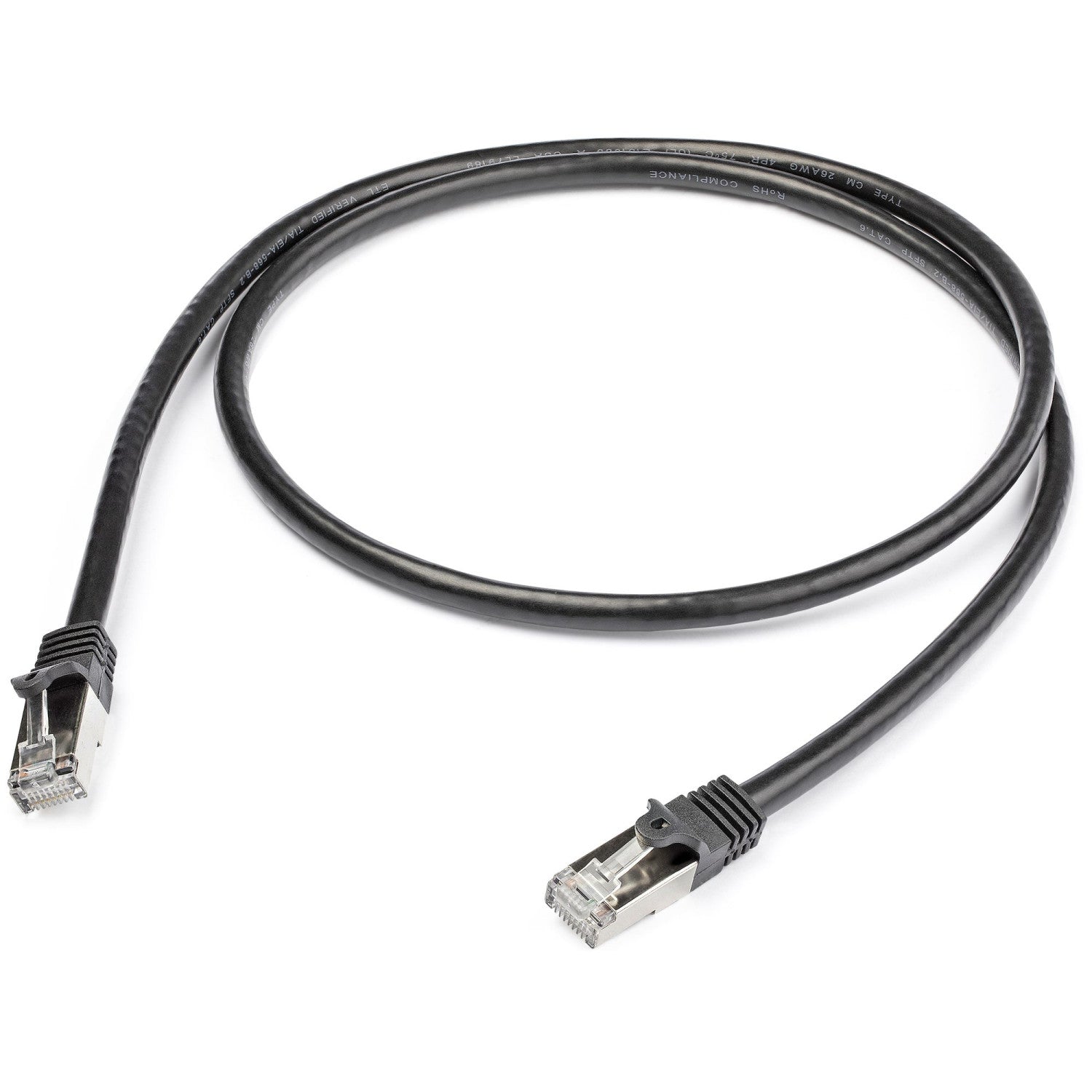 StarTech.com N6SPAT1MBK cavo di rete Nero 1 m Cat6 SF/UTP (S-FTP)