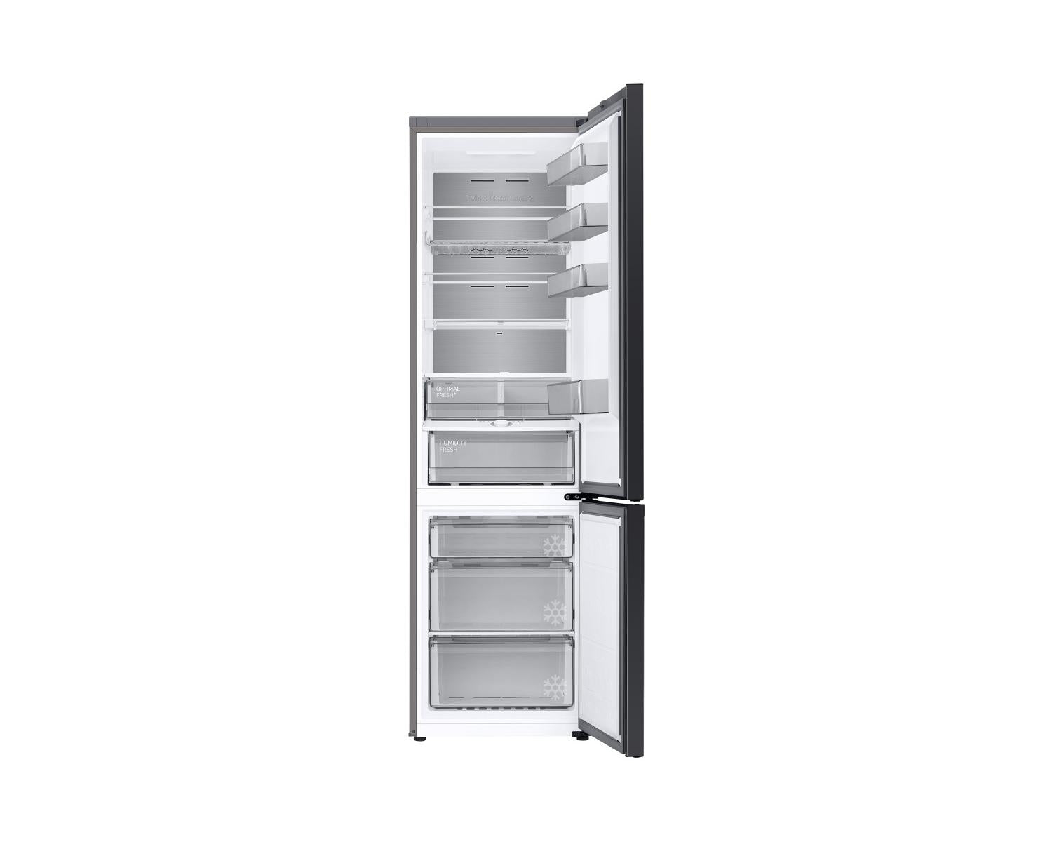 Samsung RB38A7B6BB1 frigorifero Combinato BESPOKE Libera installazione con congelatoreE 2m 390 L con rivestimento in acciaio inox Classe B