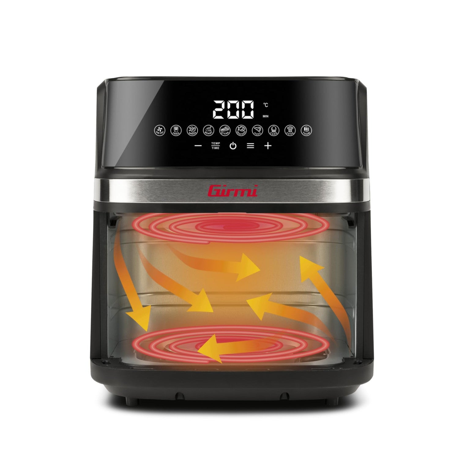 Girmi FG80 Ecofrit Friggitrice Ad Aria 8 Litri 2200W Display Digitale 10 Programmi Doppia Resistenza