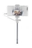 Cellularline Total View - Universale Asta per selfie con specchio girevole