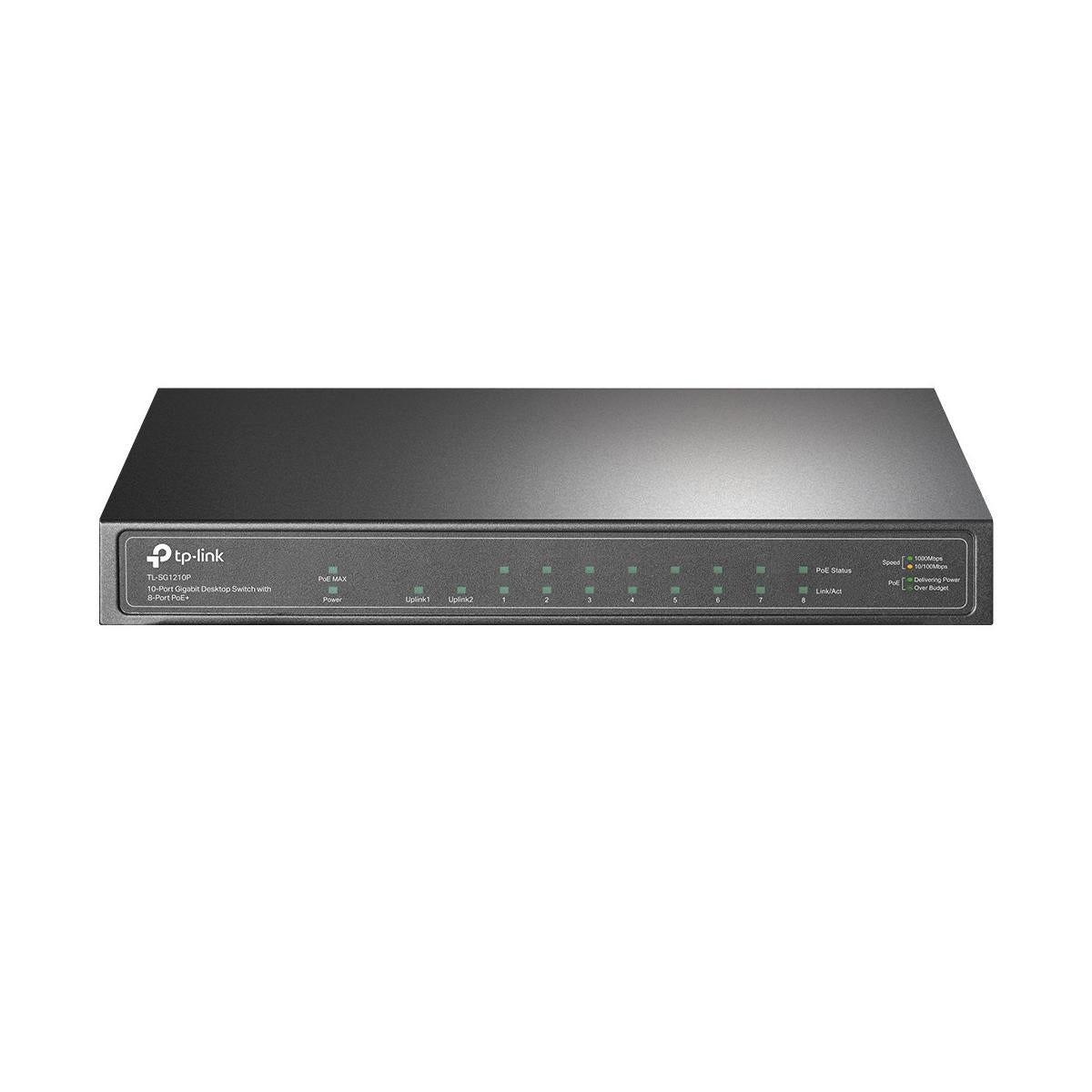 TP-Link TL-SG1210P Non gestito Gigabit Ethernet (10/100/1000) Supporto Power over Ethernet (PoE) Grigio