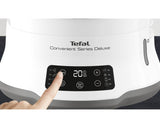 Tefal Convenient Series Deluxe VC502D pentola a vapore 3 cestelli Superficie piana 900 W Acciaio inox Bianco