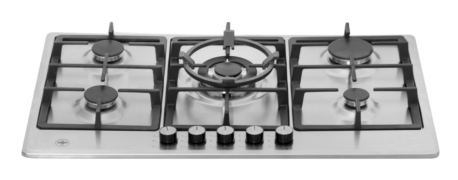 Bertazzoni La Germania P905CLAGXV piano cottura Acciaio inox Da incasso 90 cm Gas 5 Fornelli