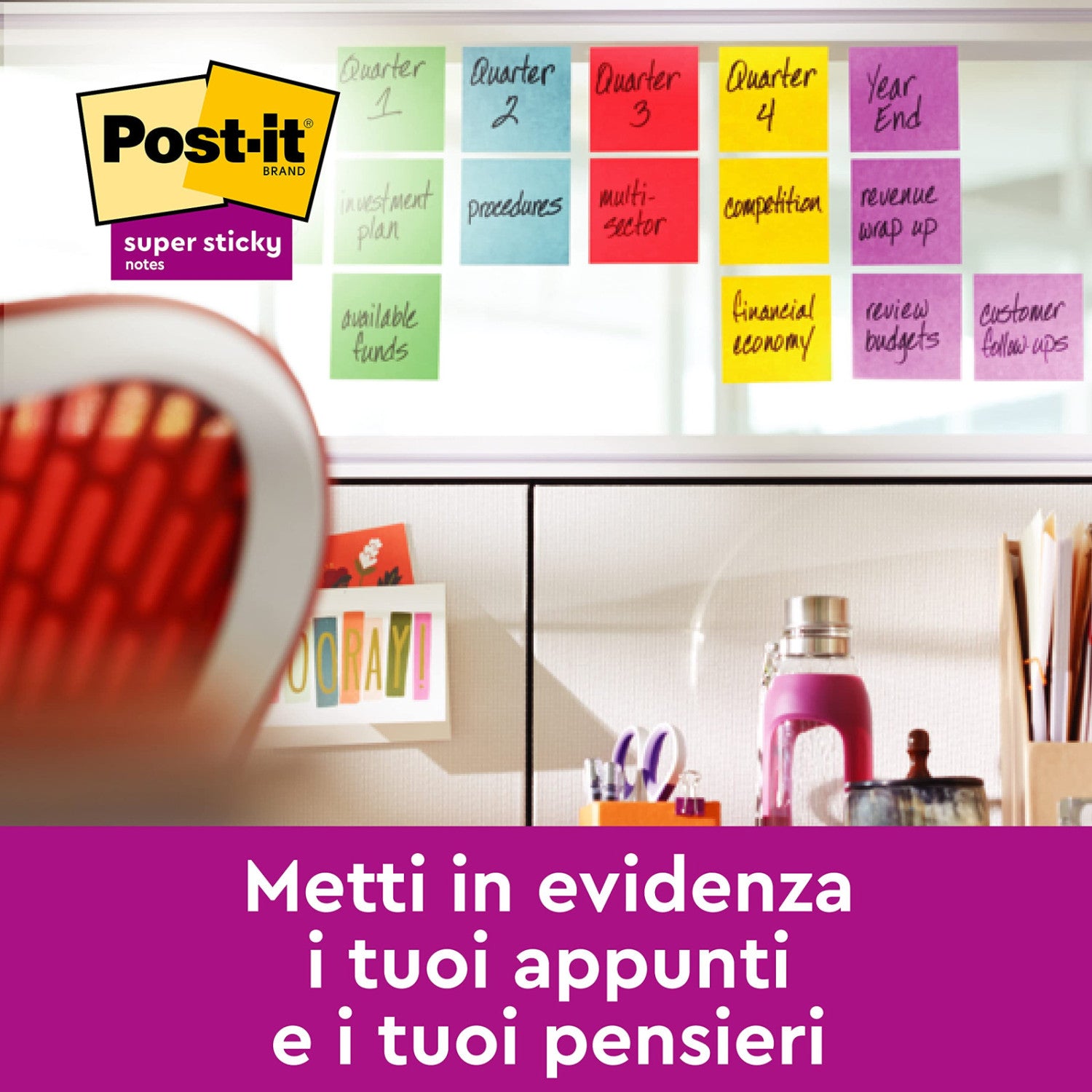 Post-It Foglietti Super Sticky Collezione Playful 654-6SS-PLAY - 6 Blocchetti Da 90 Fogli - 76x76 Mm
