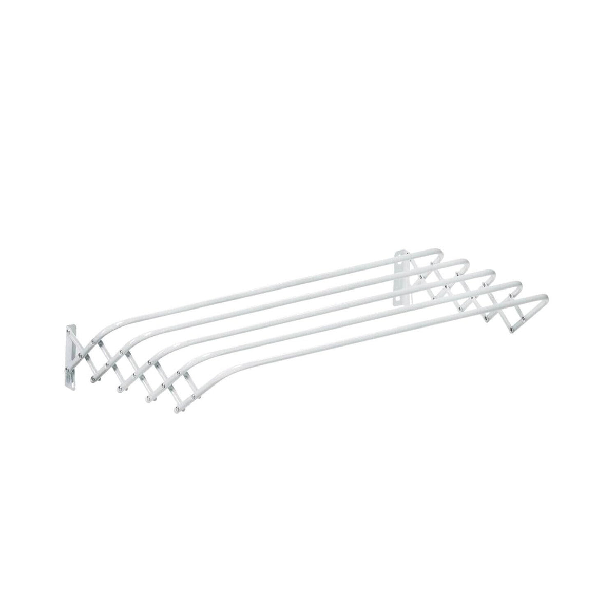 Gimi Stendibiancheria Da Parete Brio Super 80, Acciaio, 80x43 Cm, 4 M Di Stenditura