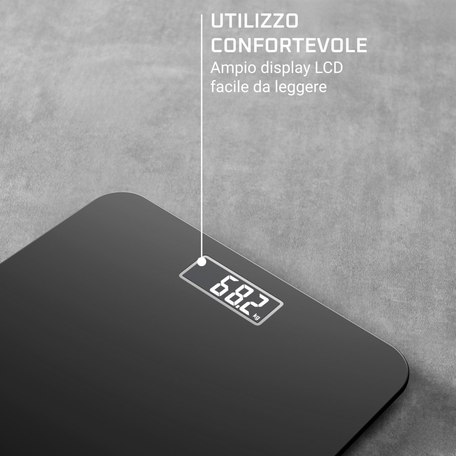 Rowenta Premiss 2.0, Bilancia da Bagno, Display LCD Facile da Leggere, Nero, BS1800