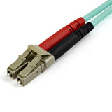 StarTech.com Cavo in fibra ottica multimodale da LC/UPC a LC/UPC OM4 da 10 m - Fibra LOMMF/VCSEL Zipcord da 50/125 µm, Reti 100G - Bassa perdita di inserzione - Cavo patch in fibra LSZH - Turchese
