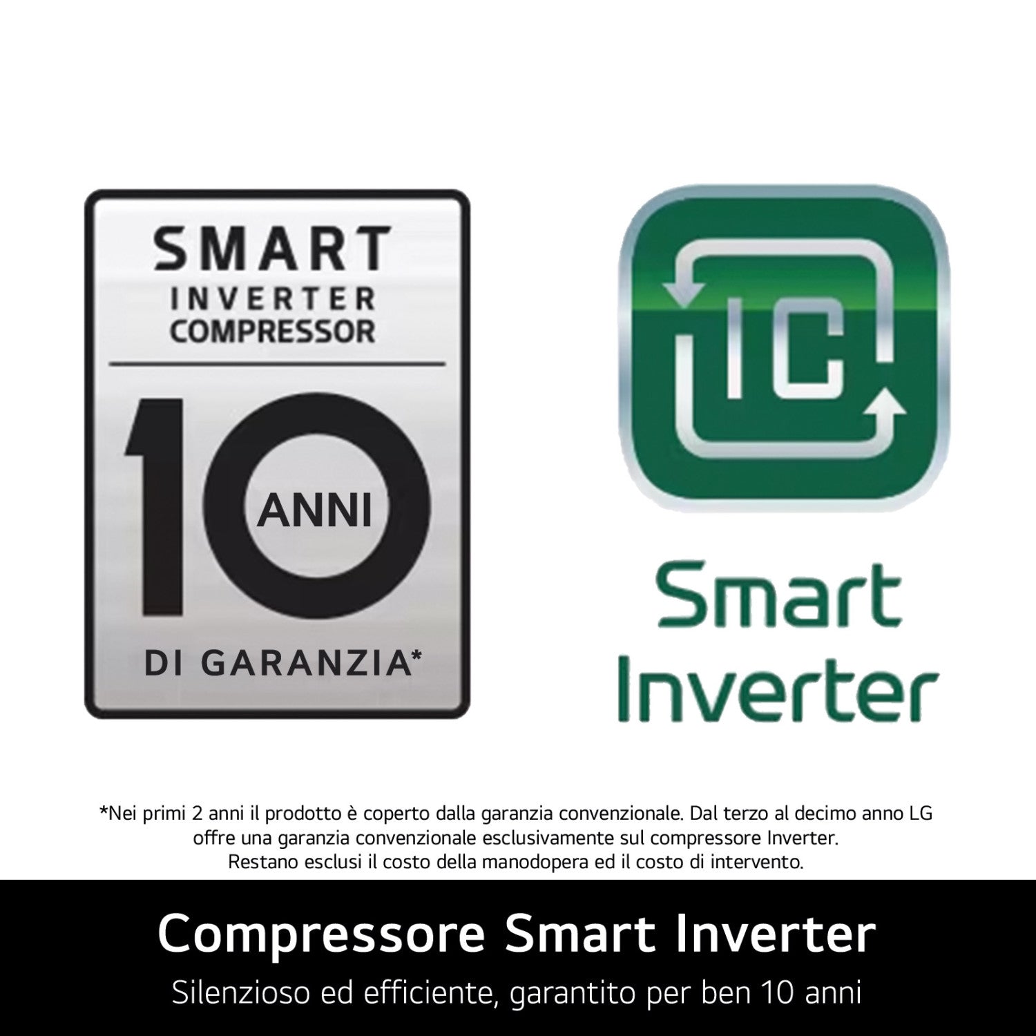 Frigorifero Lg GBB569MCAMN Combinato Congelatore Basso Libera Installazione Classe E Nero