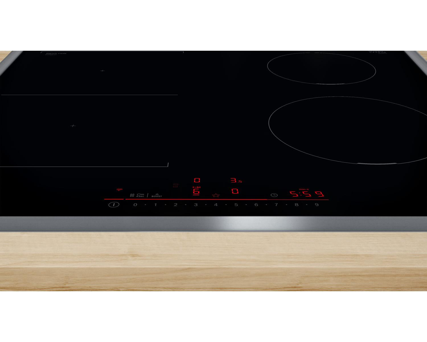 Bosch Serie 6 PVS645HB1E Piano cottura a induzione 4 Fornelli Nero Da incasso 60 cm