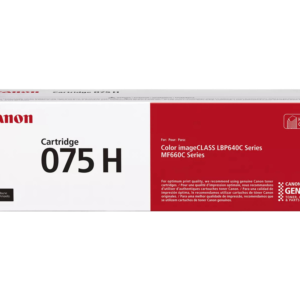 Canon 075 H cartuccia toner 1 pz Originale Giallo
