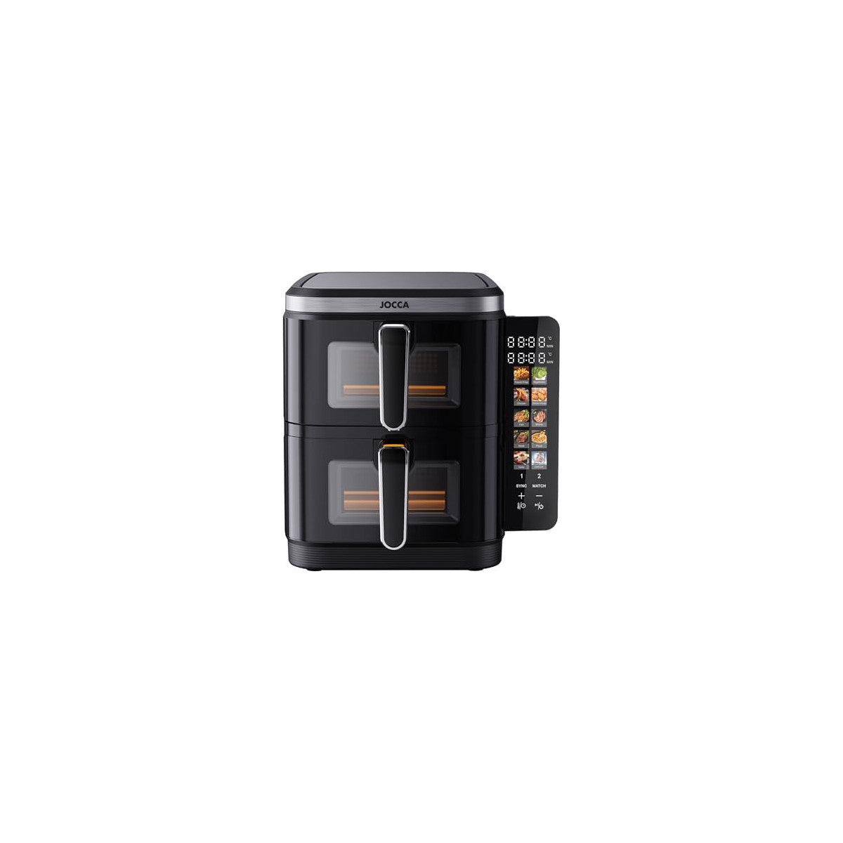 Jocca Friggitrice Ad Aria Digitale Doppio Scompartimento 11 L (5,5 L 5,5 L) 2600 W 10 Funzioni Display LED Touch