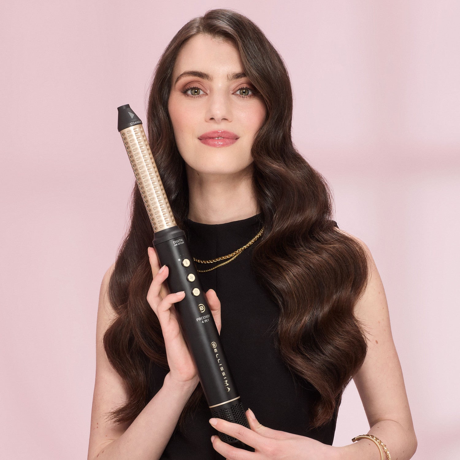 Bellissima Prodigy Styler Digitale ad aria calda 4 in 1 - Onde, Ricci, Liscio Volume Senza Danni ai Capelli - Tecnologia Ion-Ceramic HI-Pro - Tecnologia Coanda - Controllo del Calore