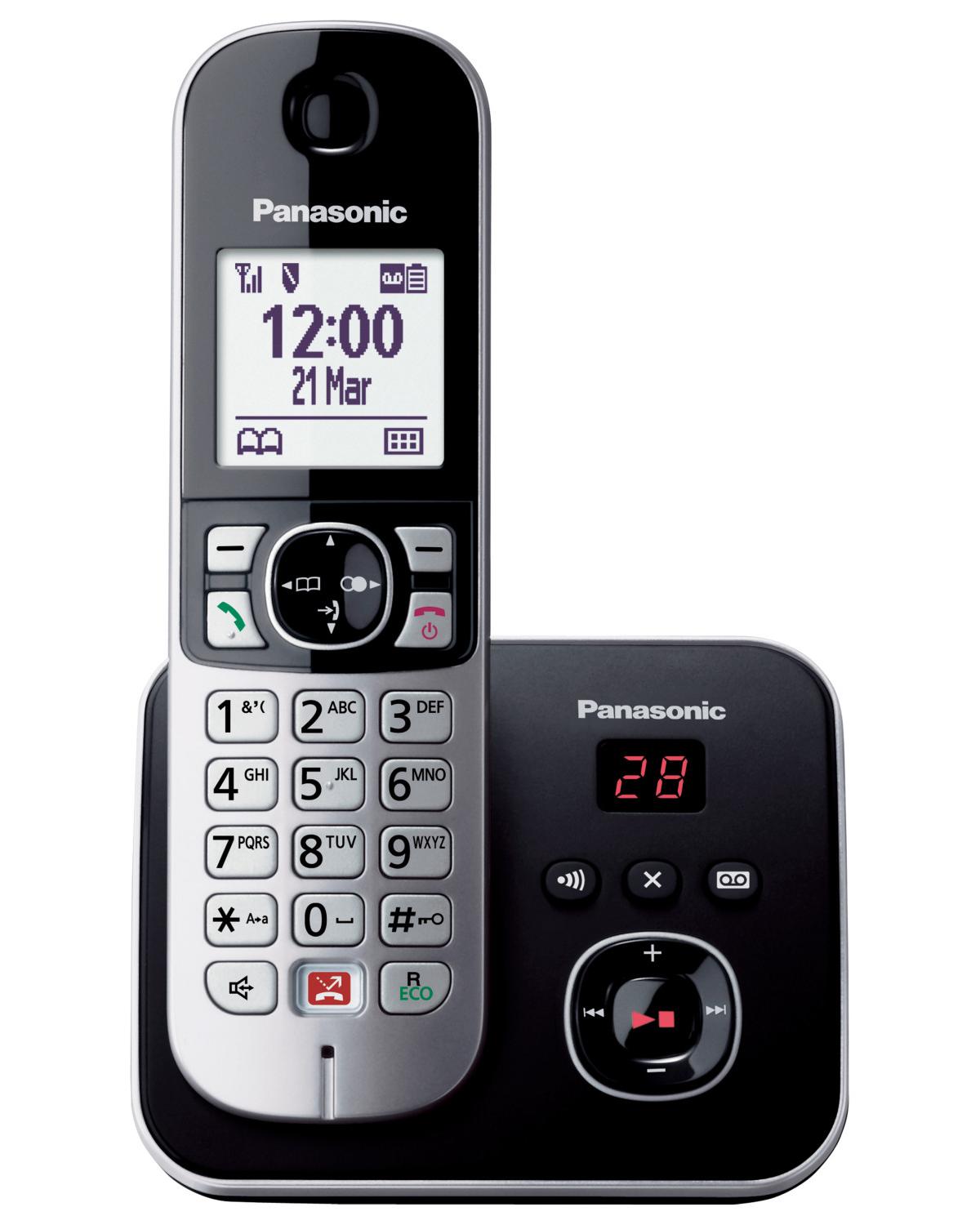 Panasonic KX-TG6861 Telefono DECT Identificatore di chiamata Nero, Grigio
