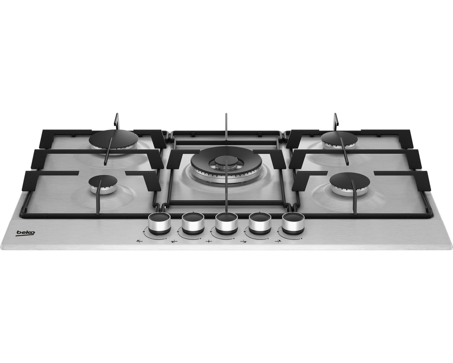 Beko HIAW75223SXE Acciaio inox Da incasso 75 cm Gas 5 Fornelli