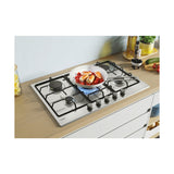 Candy Moderna CHW74WX piano cottura Acciaio inox Da incasso 75 cm Gas 5 Fornelli
