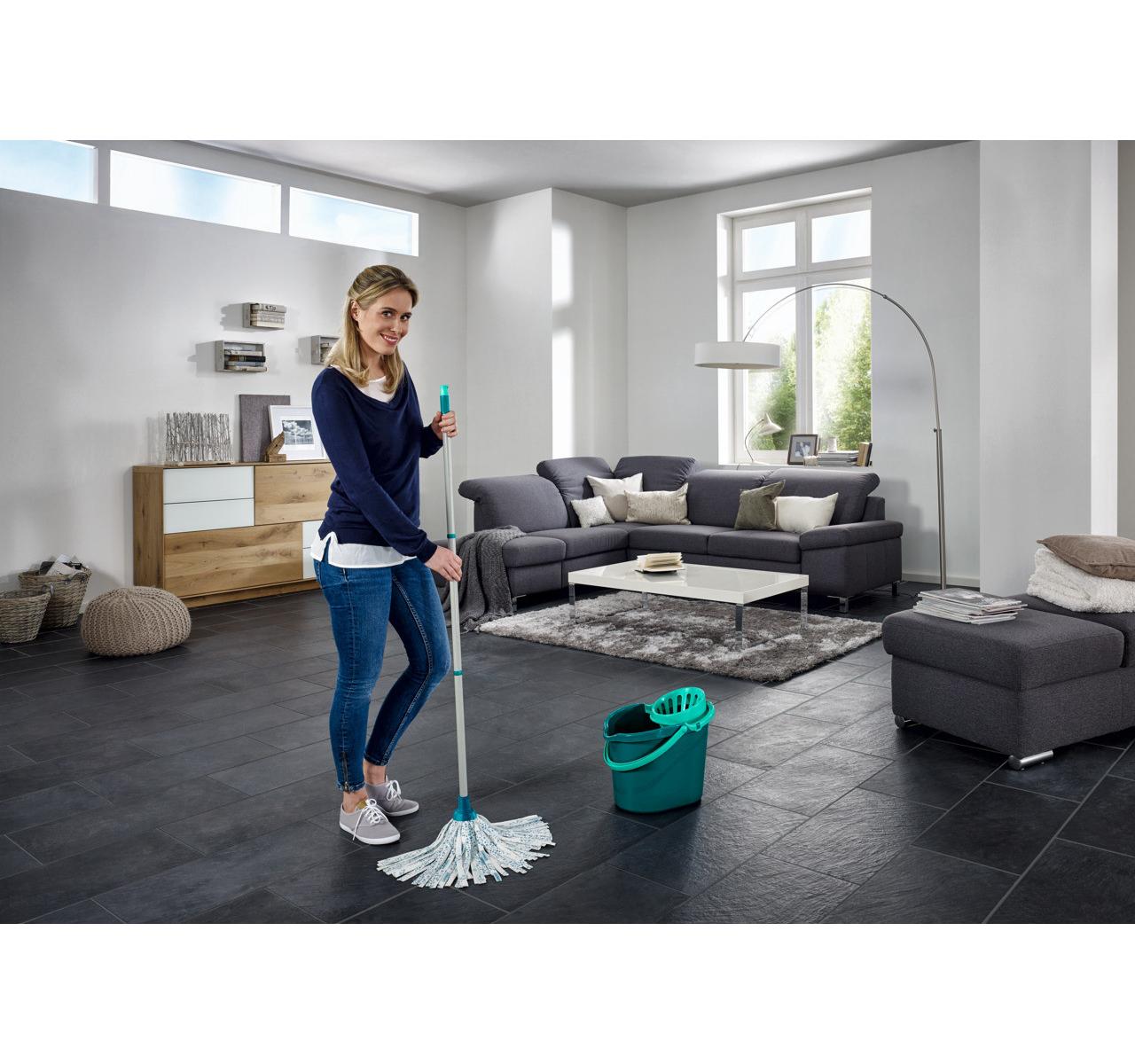 Testina Sostitutiva Lavapavimenti Leifheit LFH52068 Classic Mop Viscose Bianco Turchese