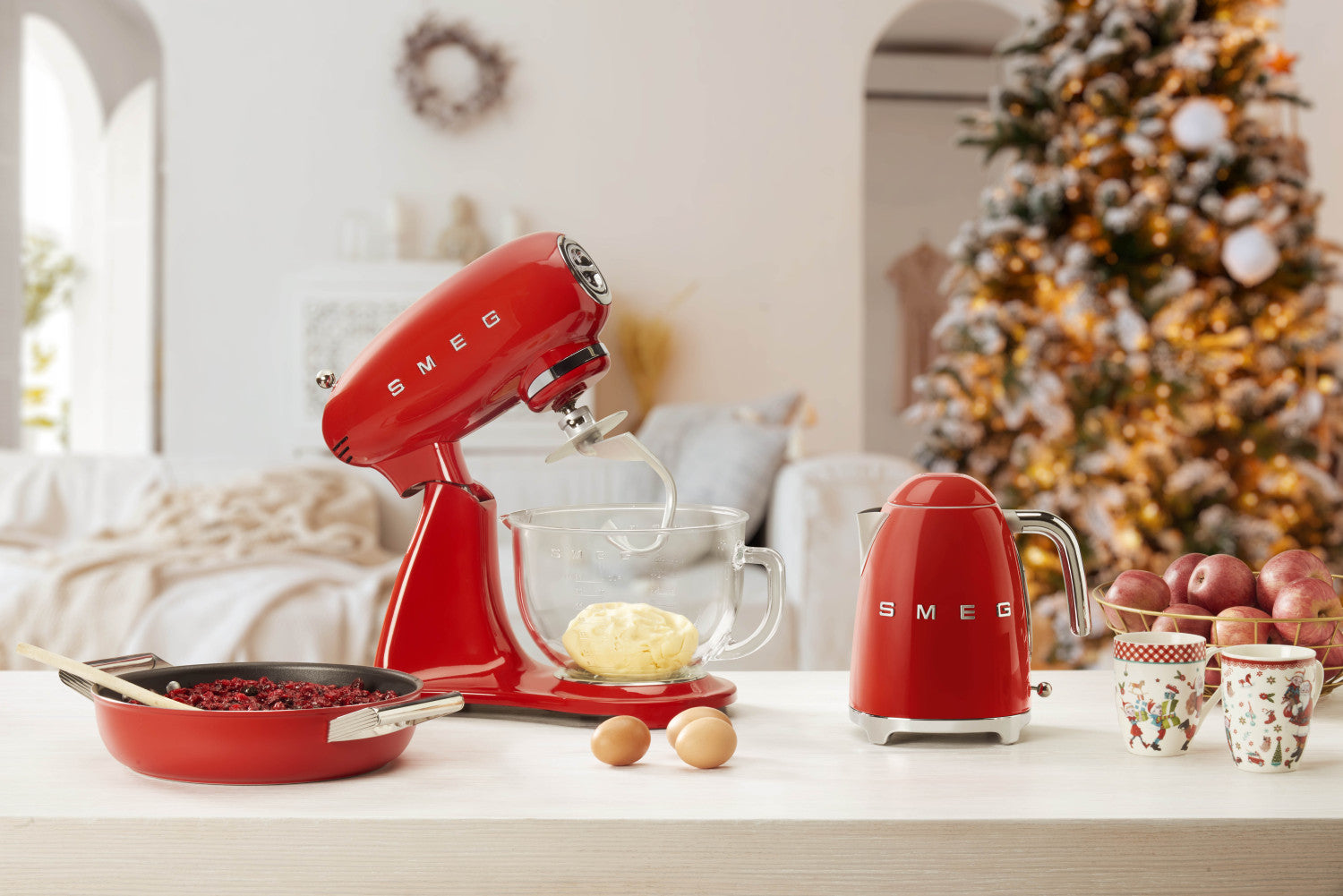 Smeg Bollitore Standard 50's Style pollici Rosso LUCIDO pollici KLF03RDEU
