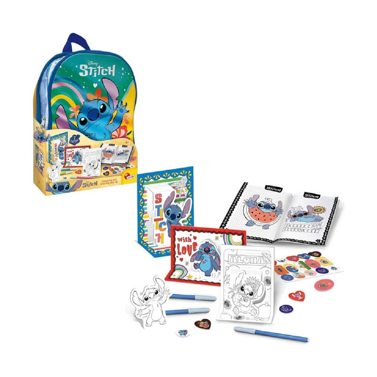 Lisciani Zainetto Stitch - Pop Up Da Colorare Stickers