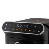 Ariete 4640 Air Fryer Vertical Duo - Friggitrice Ad Aria Doppia Verticale, 11L, 2460W, 6 Programmi, Funzioni Sync E Dual, Fino A 200 C, Nera