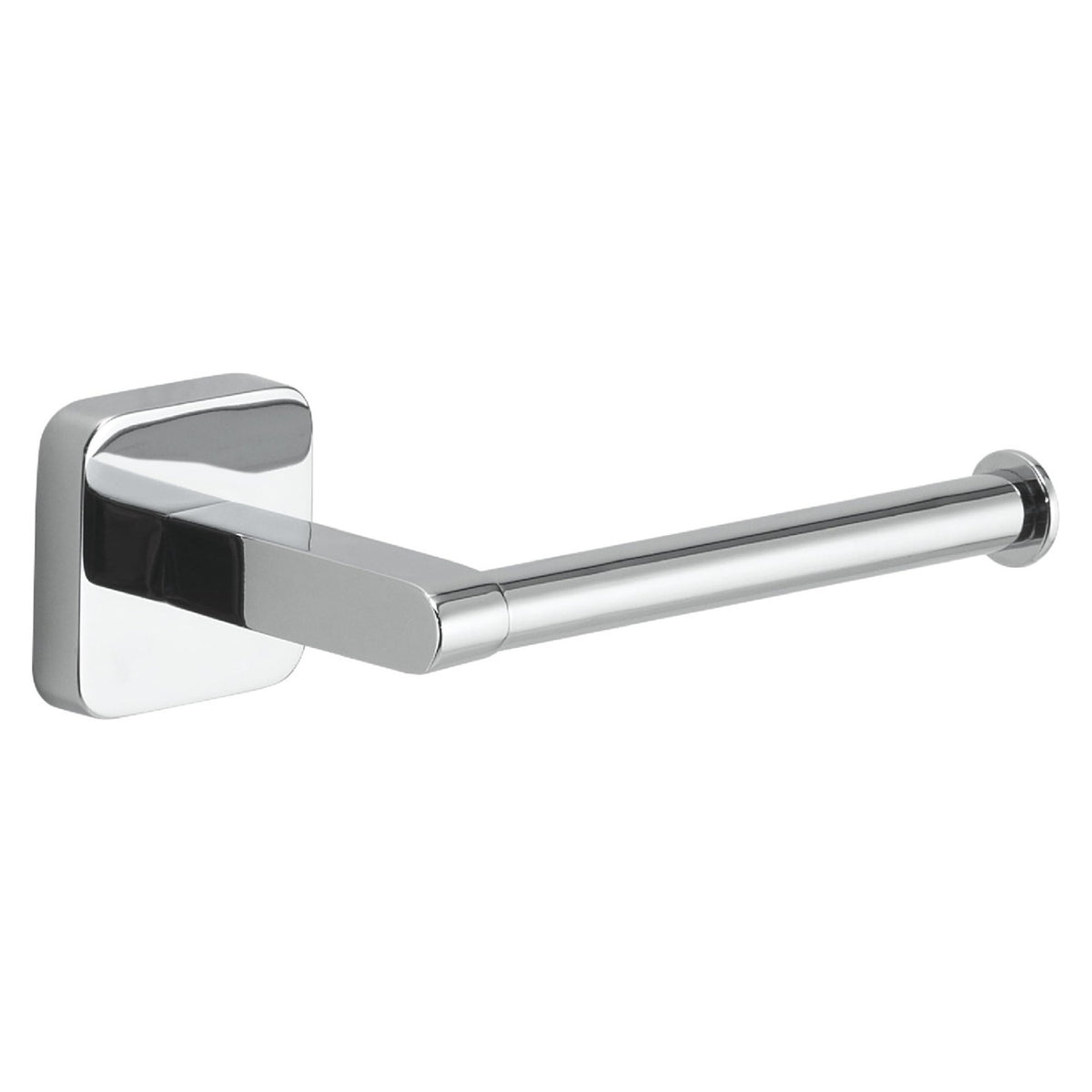 Gedy Porta Rotolo Tonga Cromato In Acciaio Inox E Cromall Con Fissaggio A Viti O Biadesivo 14,3x6,9x4,7 Cm