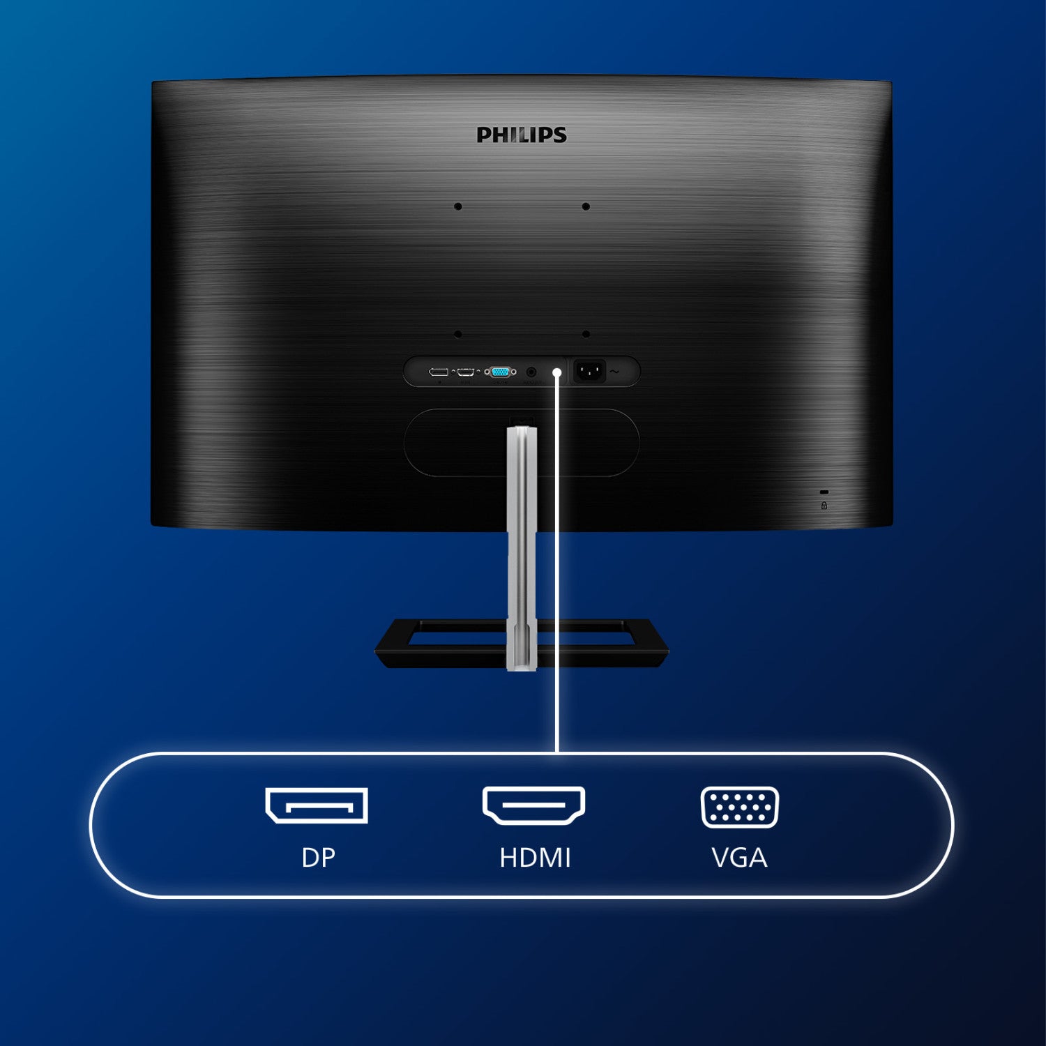 Philips E Line 322E1C/00 LED display 80 cm (31.5pollici) 1920 x 1080 Pixel Full HD LCD Nero