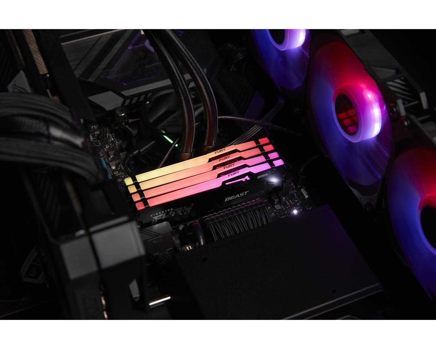 Kingston Technology FURY Beast 32GB 6000MT s DDR5 CL30 DIMM Kit da 2 moduli RGB EXPO