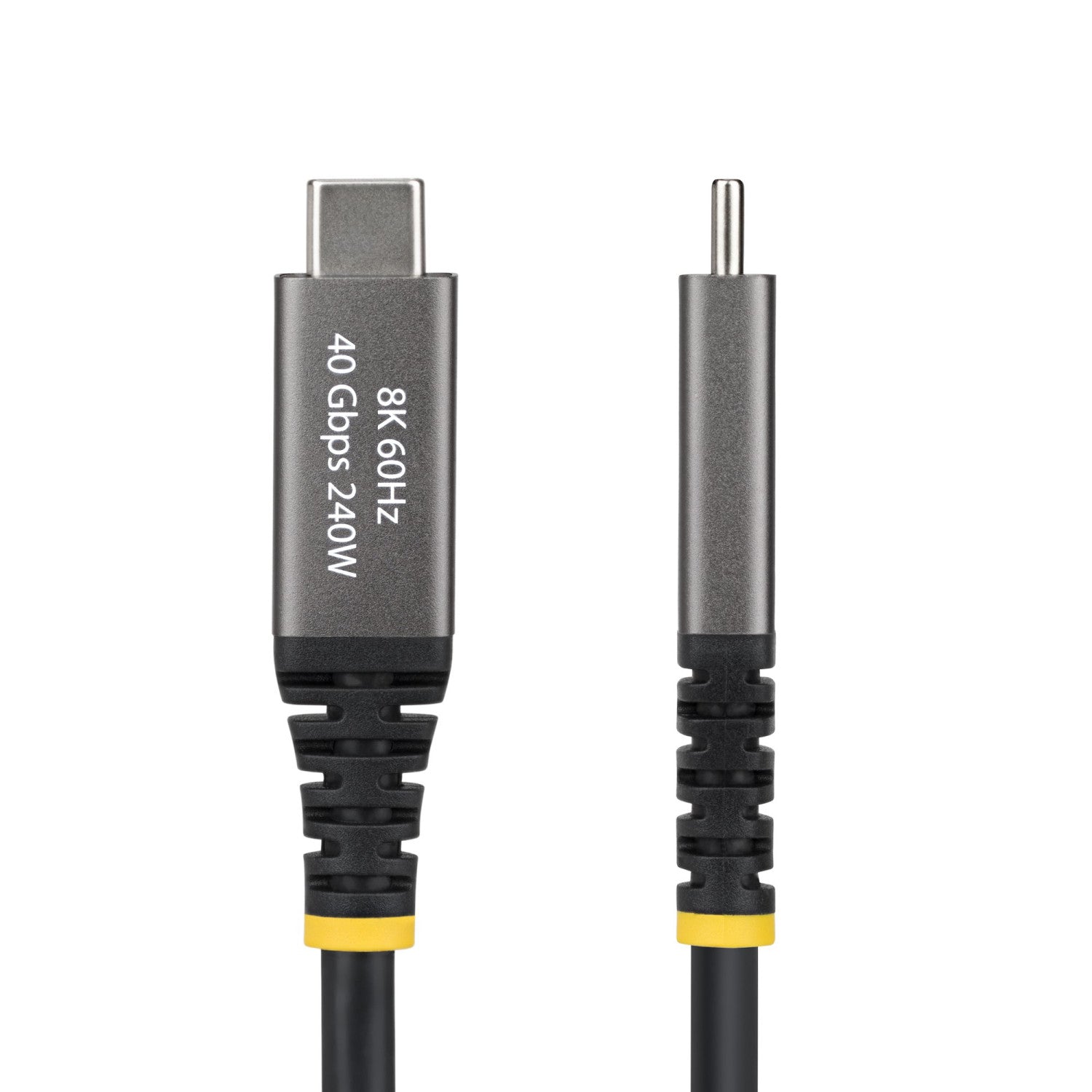 StarTech.com Cavo USB4 da 2m, 40 Gbps, Cavo USB-C Attivo, 240W PD, 8K 60Hz / 4K 240 Hz DP2.1 DP40, Rivestimento in TPE, Compatibile con Thunderbolt 4 - Nero