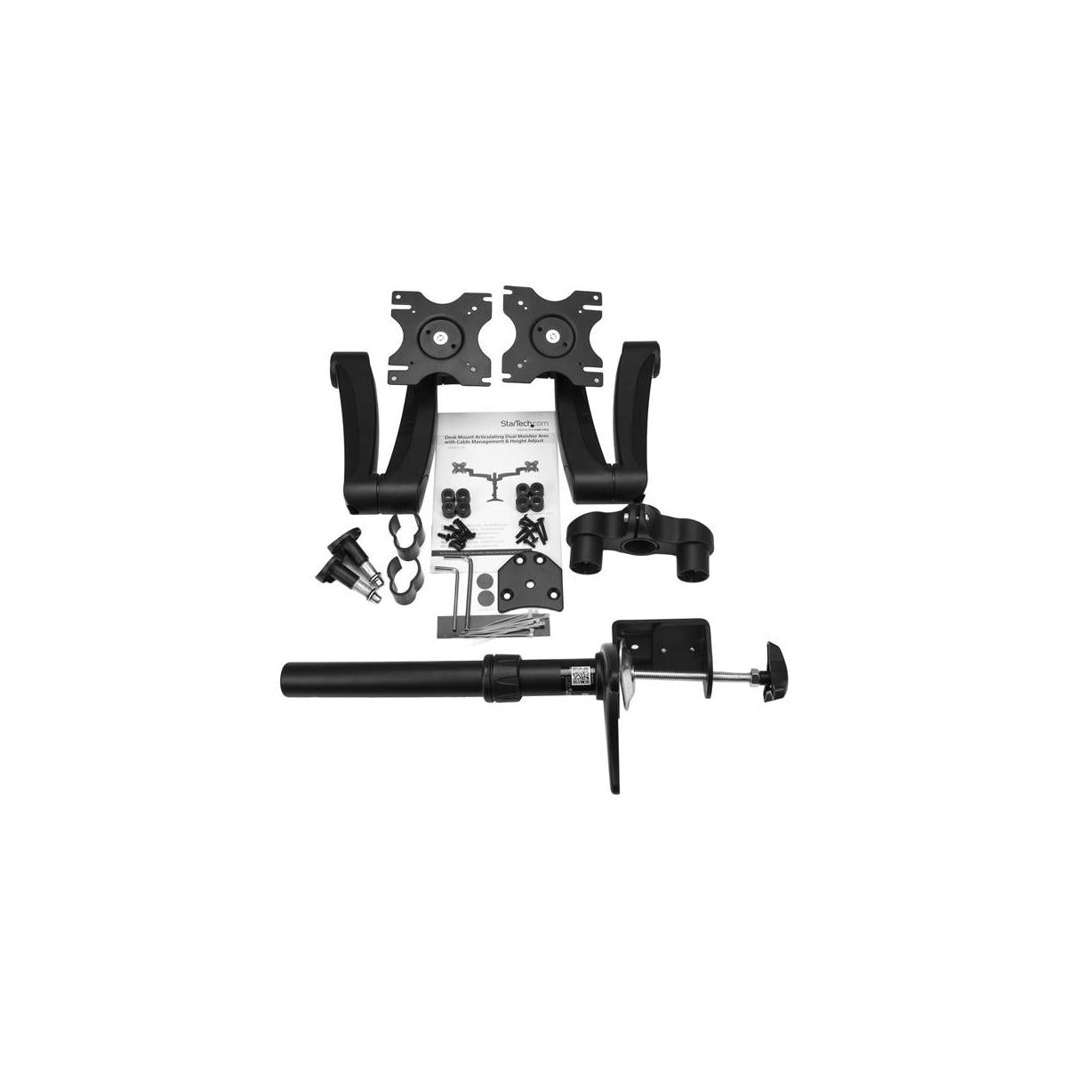 StarTech.com ARMDUAL supporto da tavolo per Tv a schermo piatto 61 cm (24") Nero Scrivania