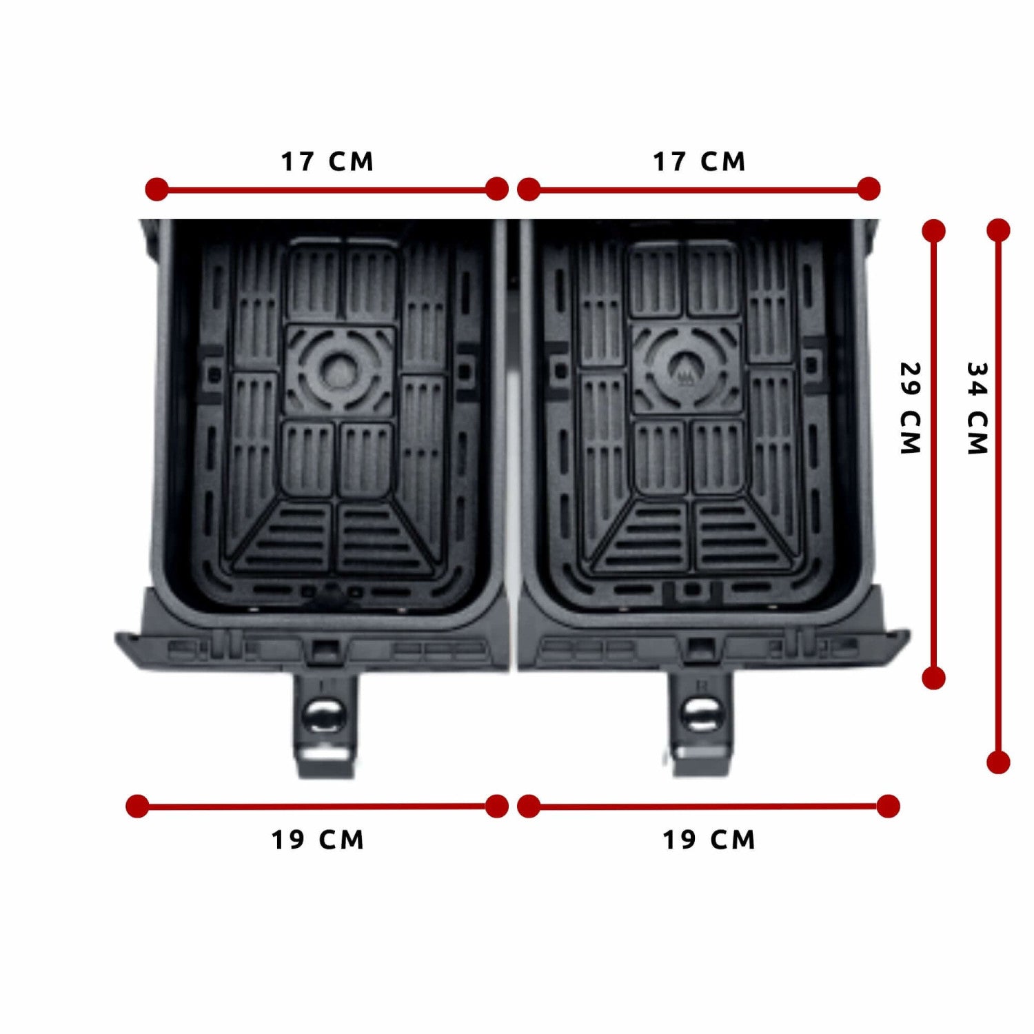 Friggitrice ad Aria Ariete 4624 Doppio Cestello 8 L 1700 W Nero, Argento