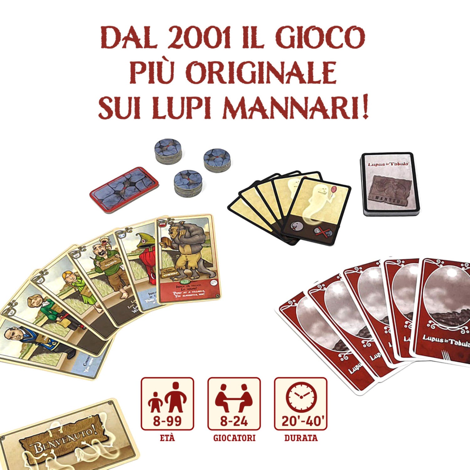 DV Giochi Lupus In Tabula - Gioco Da Tavolo Party Game - 8-24 Giocatori - 8 Anni