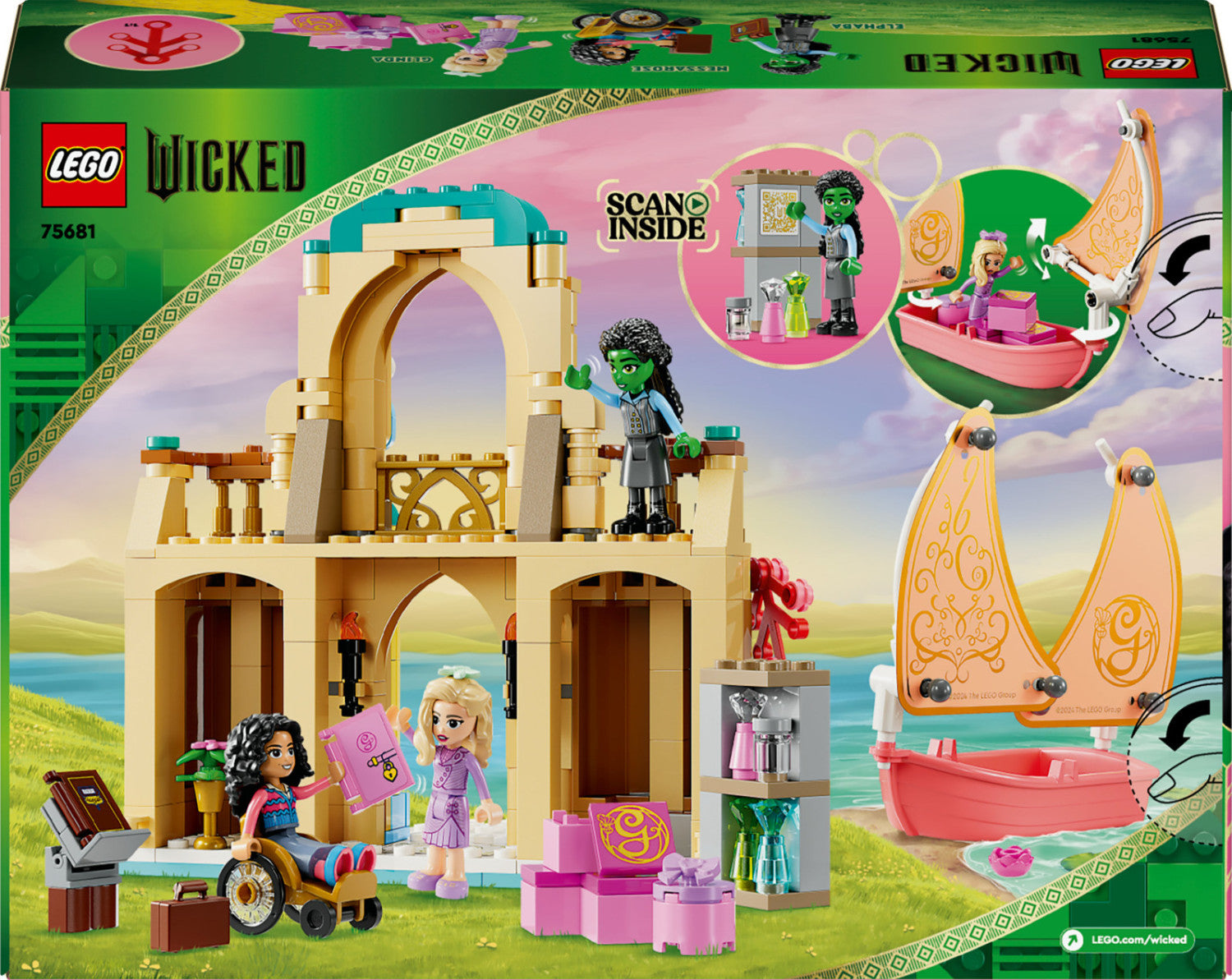 LEGO Wicked Set 75681 Glinda Elphaba Nessarose Università di Shiz 304 Pezzi