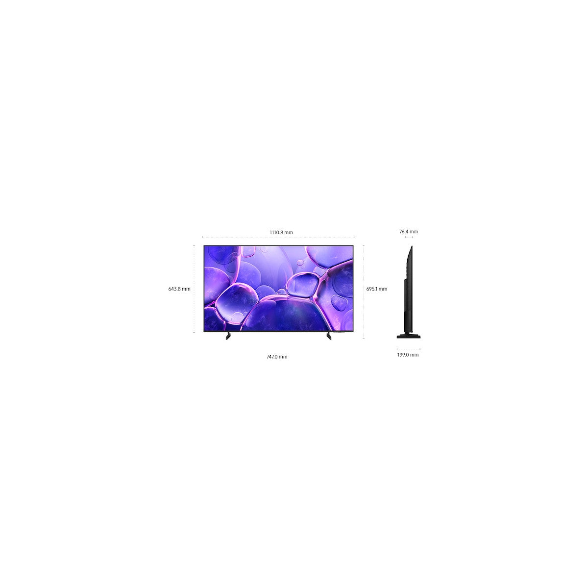 Samsung U8000F UE50U8072FUXXH TV 127 cm (50") 4K Ultra HD Smart TV Wi-Fi Nero