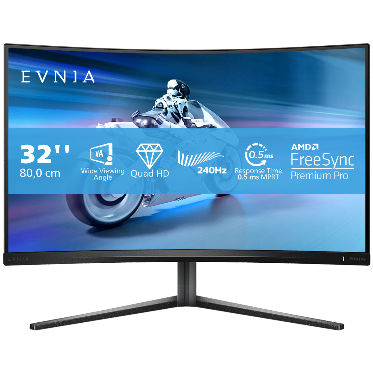Philips Evnia 5000 32M2C5500W/00 Monitor PC 80 cm (31.5") 2560 x 1440 Pixel Quad HD LCD Nero