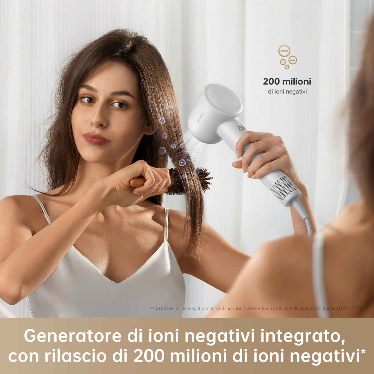 Dreame Hair Dryer Gleam Asciugacapelli ad alta velocità con motore brushless da 110.000 giri min e 1.600 W Grigio