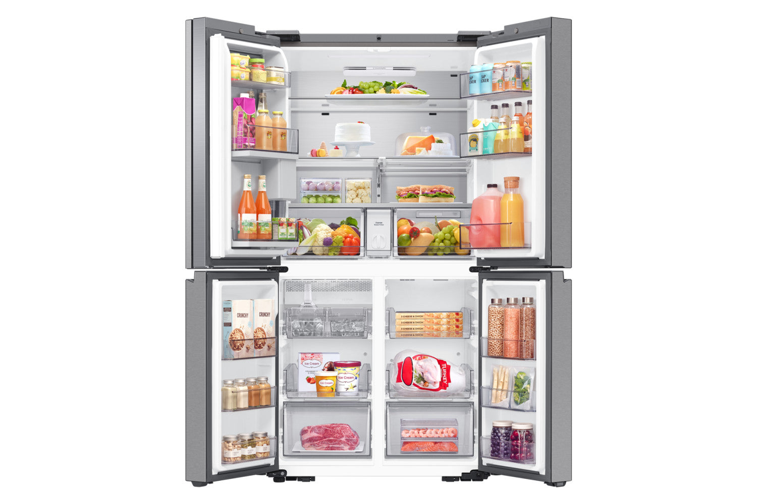 Samsung RF65DG9H0ESR frigorifero side-by-side Libera installazione 636 L E Acciaio inox