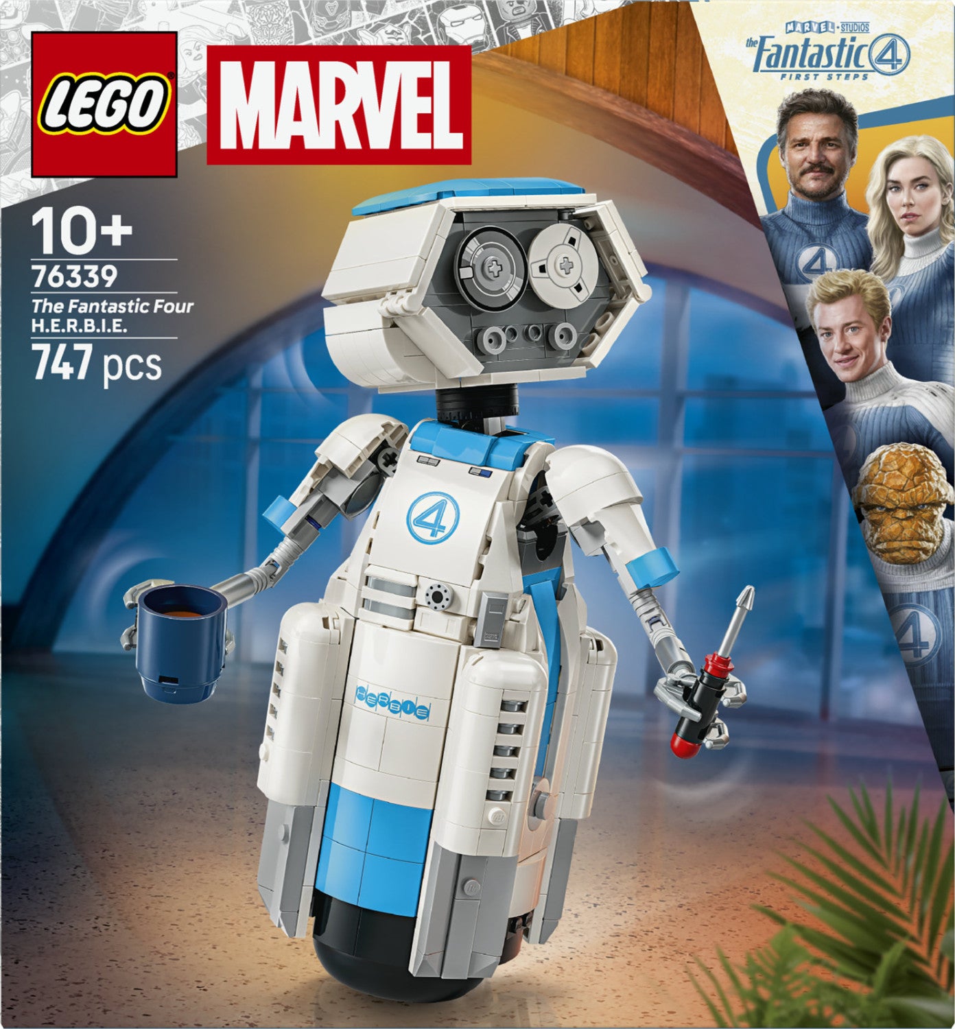 LEGO Marvel 76339 I Fantastici Quattro H.E.R.B.I.E. Action Figure di Robot Set da Costruzione 747 Pezzi 10