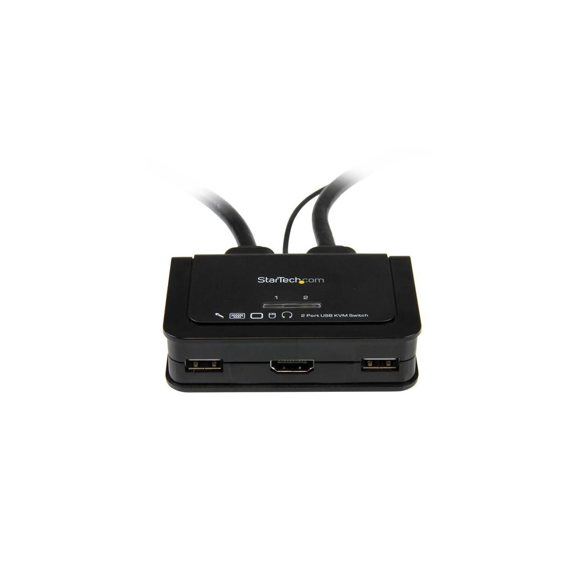 StarTech.com Switch KVM cavo HDMI USB 2 porte con audio e switch remoto Alimentazione USB