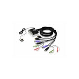 ATEN Switch KVM cavo USB HDMI/audio a 2 porte con selettore porta remota